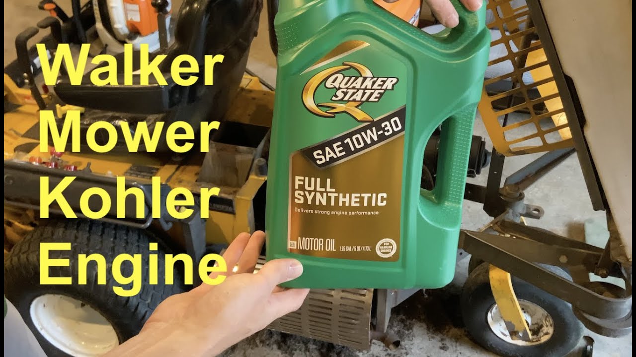 CHECKING & ADDING ENGINE OIL 2001 Walker Model MT GHS Kohler 26HP EFI