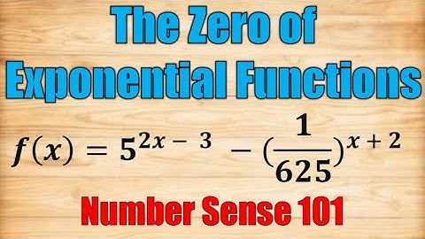 The Zero of Exponential Functions