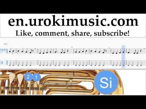 Tuba lessons Beethoven - Ode to Joy Sheet Music Tutorial Part#2 um-b352