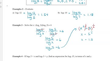 Math 12 - Sec 8.4 Change of Base Property