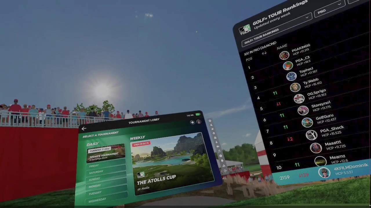 Meta VR golf plus  EXTREME9 MULTIPLAYER Green #golfplusvr #meta #oculus #quest3 #esport  #vr #golf