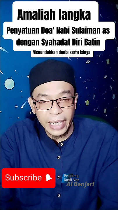 Amaliah Penyatuan Doa' Nabi Sulaiman as & Syahadat batin #shorts