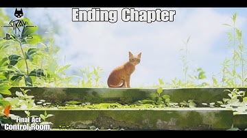 Stray - Cat is free! Rip B-12 Control Room Final Act & Ending Credits [4K PS5]