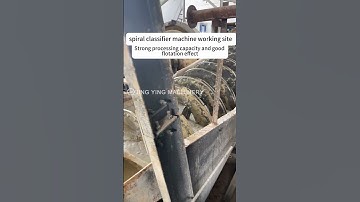 spiral classifiers, classifying the fines from a coarser material  #classifier #mining #jycrusher