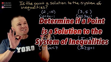 Determine if a Point is a Solution to a System of Inequalities