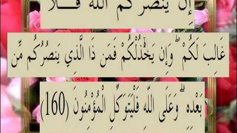 القران الكريم سورة آل عمران الأية 160