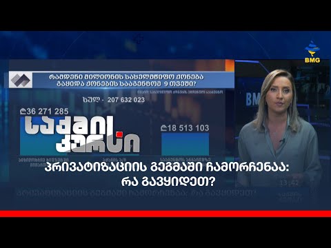 პრივატიზაციის გეგმაში ჩამორჩენაა: რა გავყიდეთ?