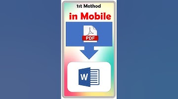 How to convert PDF to Word File in Mobile #pdf #pdftowordconverter