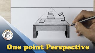 Perspective Drawing | Dibujo | How to draw desktop | one point perspective  |  رسم المنظور | رسم |