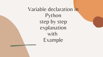python programming language variable declaration | how to declare variables in Python | Python