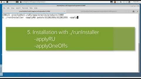 Install and Patch with OUI (Oracle Universal Installer) in one action to Oracle 19c