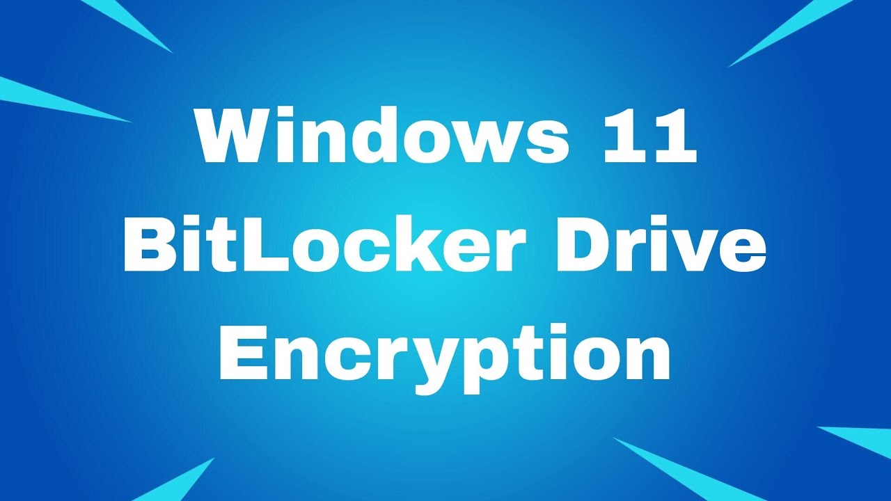 Control Panel BitLocker Drive Encryption - YouTube