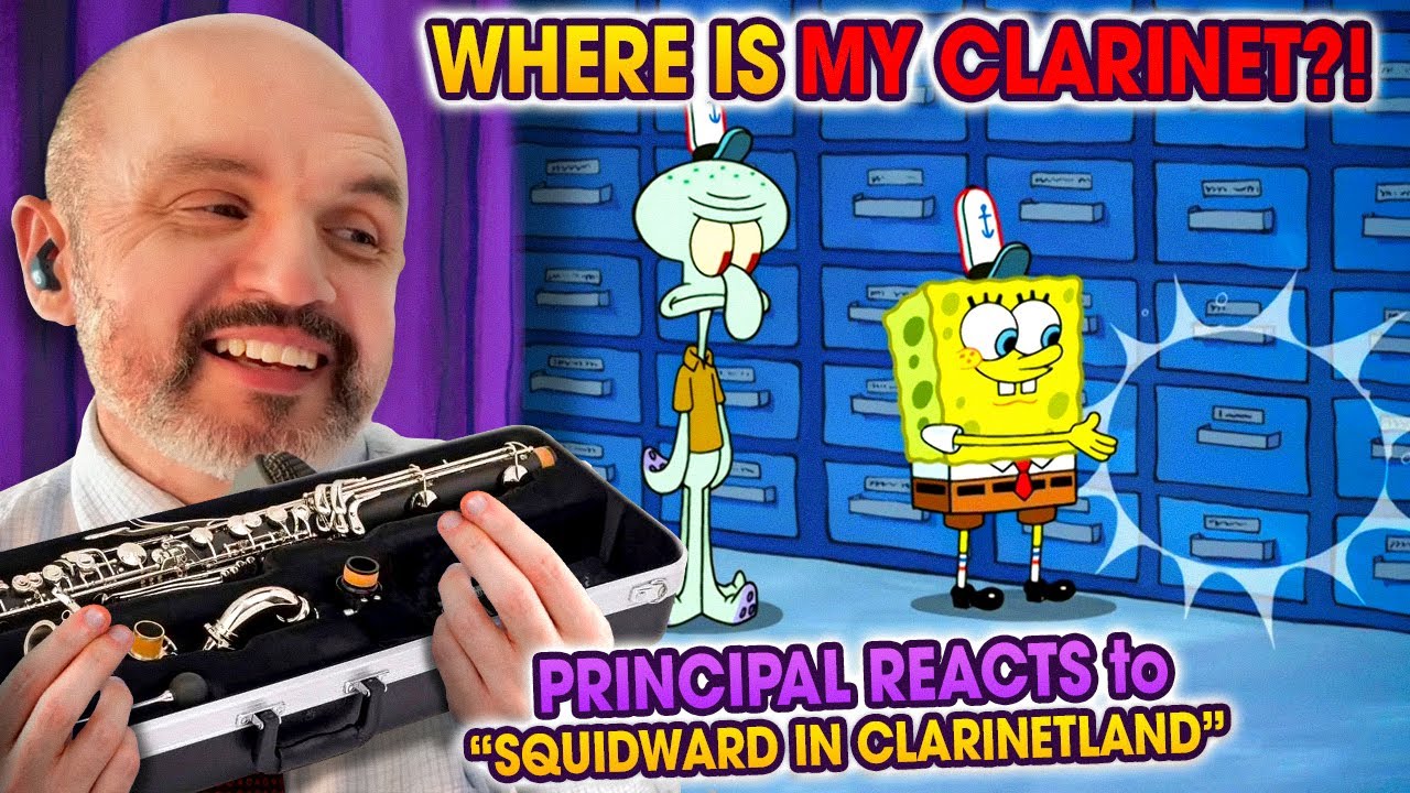 School Principal Reacts - SpongeBob SquarePants S7E7 "Squidward in Clarinetland" Reaction #spongebob