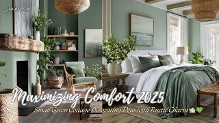 Maximizing Comfort | Elegant Small Green Cottage Decorating Trends with a Rustic Touch 2025 🏡💚