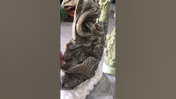 V614-1 | Tác phẩm cá chép hóa rồng đá canxedon 25kg - Giá 4.500k - 0921.400.999