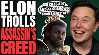Assassins Creed Shadows DESTROYED By ELON MUSK | Claims DEI And ESG Samurai Is RUINING ART