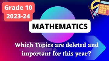 CBSE Class 10 Mathematics Syllabus 2023-24 |Important & Deleted Topics #class10maths #boardexam2024