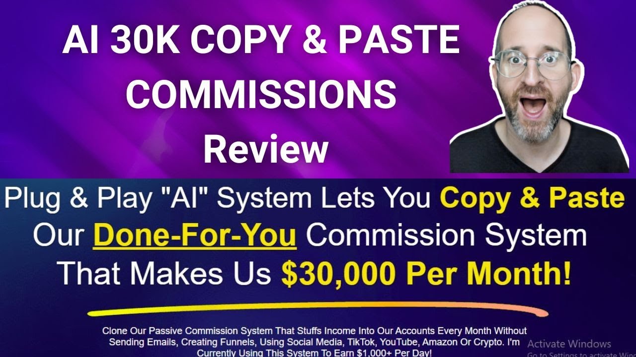 AI 30K Copy & Paste Commissions Review