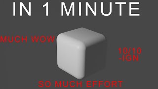 How to make stuff round with Bevels in 1 Minute in Blender Tutorial