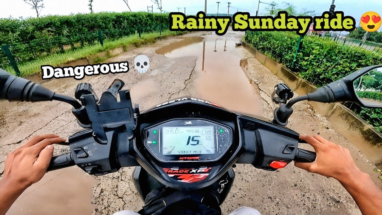 Rainy Sunday ride ntorq xp 🚀 | Sunday ride aravali hills ntorq race xp