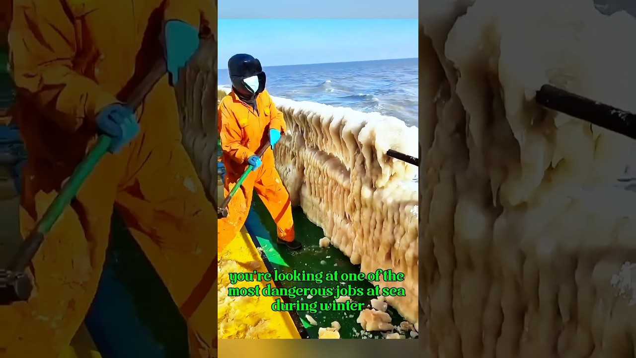 Removing Ice From Ship 