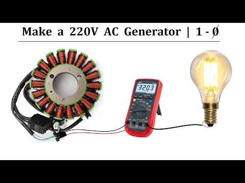 Make 1 Phase AC Generator from 3 Phase Motor