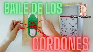 Video thumbnail of "BAILE DE LOS CORDONES DE OSO MELODIOSO/Como aprender a atar tus cordones/SÓLO CANCIÓN👞👟"