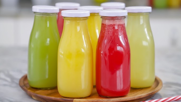 Storing juice in glass jars or stainless steel containers