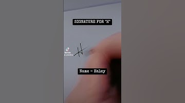 Signature for H | Haley | SbtellME Calligraphy and Handwriting #shorts