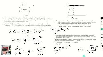 Ap Physics C mechanics FRQ Set 1 Question 2