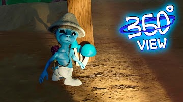 Smurf Cat Chase POV Animation 360°
