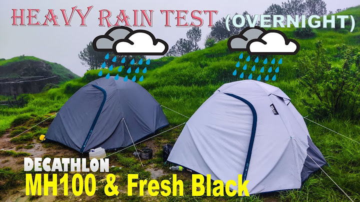 Overnight Heavy Rain Test | Decathlon Quechua Mh100 &Fresh Black Tents | Waterproof Test |Full night