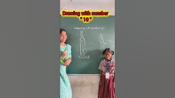 Art-11 Drawing with number "10" #art #simpleart #numberart #drawing #painting #schoollife #activity