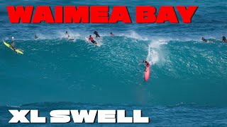 SURFING XL WAIMEA BAY (4K Raw) Storm Swell by Surfers of Hawaii 4,561 views 3 months ago 7 minutes, 47 seconds