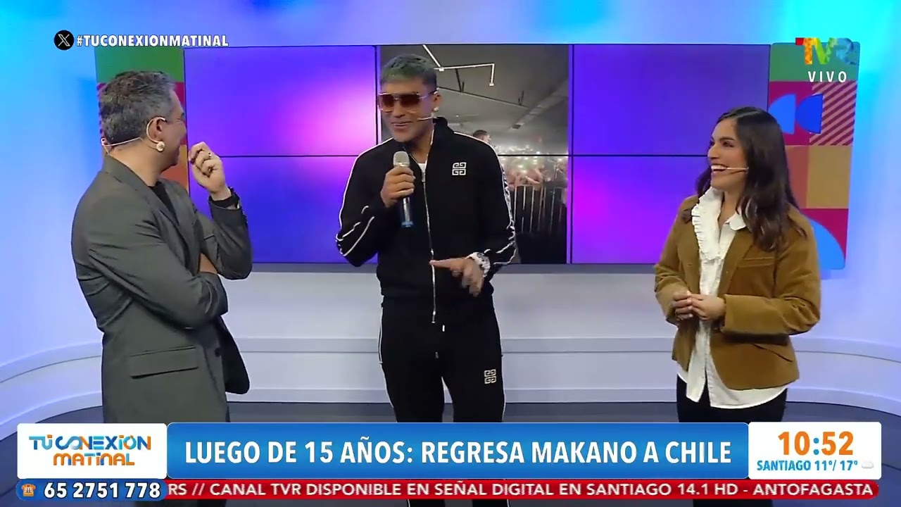 Makano regresa a Chile y visitó Tu conexión matinal