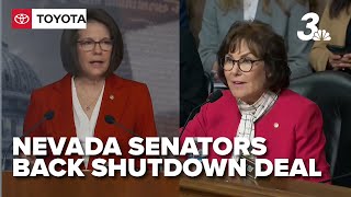 Nevada’s Cortez Masto, Rosen explain votes to reopen government