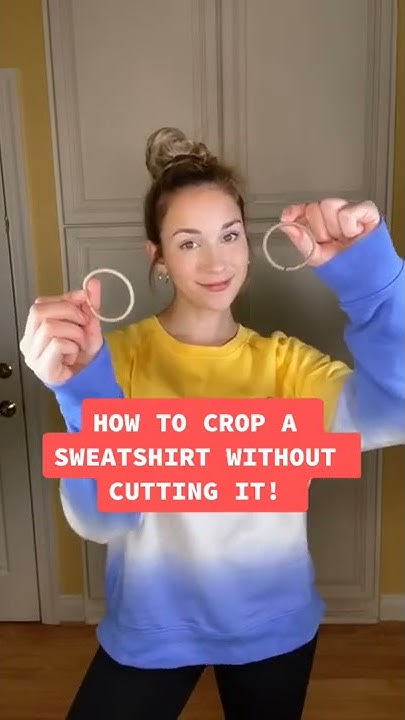How To Crop A Hoodie Without Cutting It Crop a hoodie without cutting it! #Shorts - YouTube