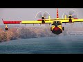 2021-11-01 I-DPCH + I-DPCI | Canadair CL415 | Italian Fire Brigade - Tanken an der Neuen Donau Wien