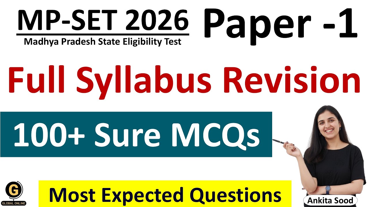 Most Expected MCQs on Communication for Paper 1 MPSET 2026|Madhya Pradesh SET Full Syllabus Revision