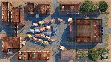 MapGuffin - Festival Fountain - Upper Level - Animated Battlemap