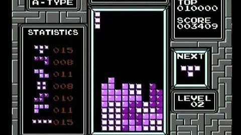 NES -- Tetris (Gameplay) (with Type B BGM)