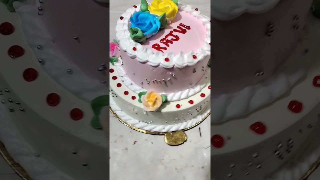 3pound white pink nice decorating design cake 