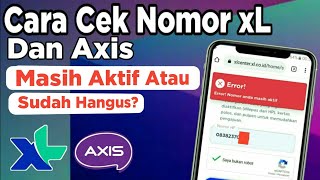 Cara Cek Nomor XL/Axis Masih Aktif Atau Tidak