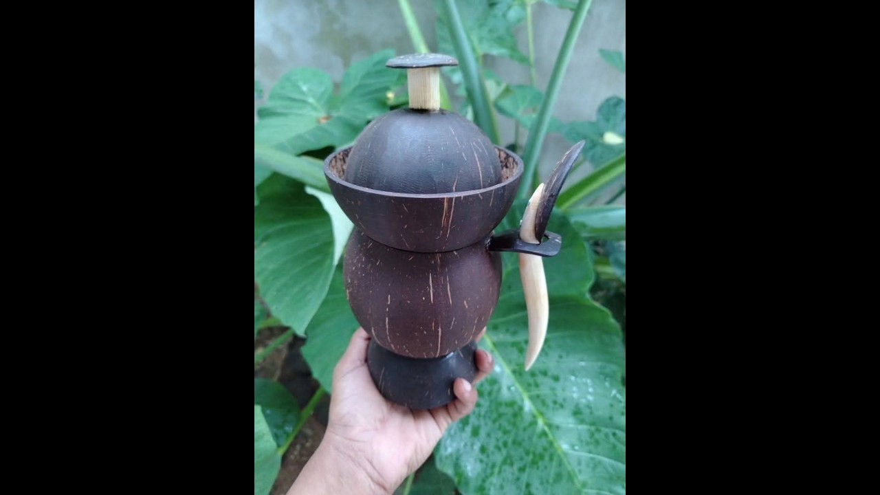 coconut shell salt pott