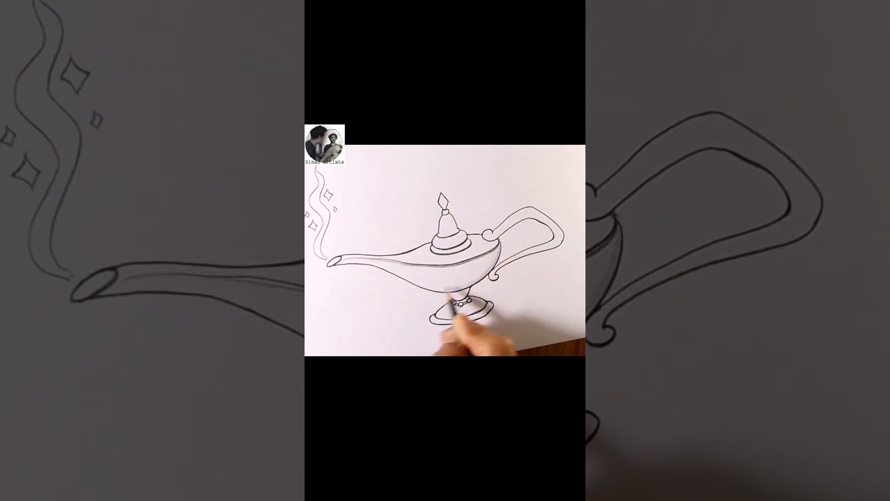 How to draw Genie Lamp 