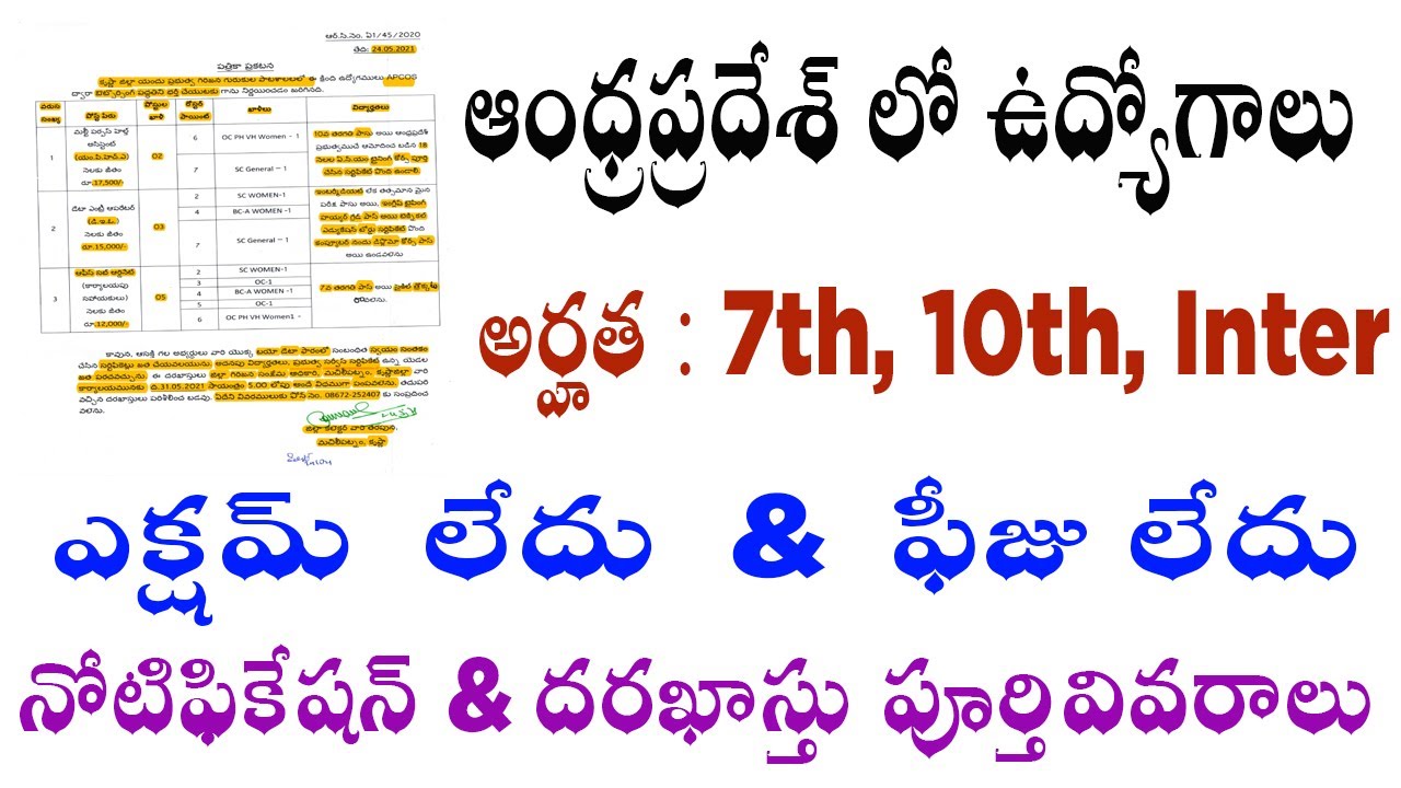 ap jobs latest notification 2021 ap outsourcing employees latest news 2021 krishna dist new jobs ap
