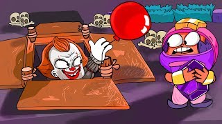 Brawl Stars Animation #19 - Sandy and Gene and Carl Vs Penny wise IT