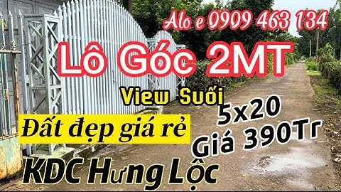 Bán Gấp Lô Góc Hai Mặt Tiền View Suối Chảy Quanh Năm. Giá Chỉ 390Tr.Ngay QL1A 500m