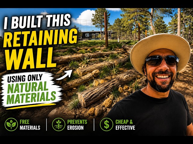 How I Built a Natural Retaining Wall for Free on My Homestead