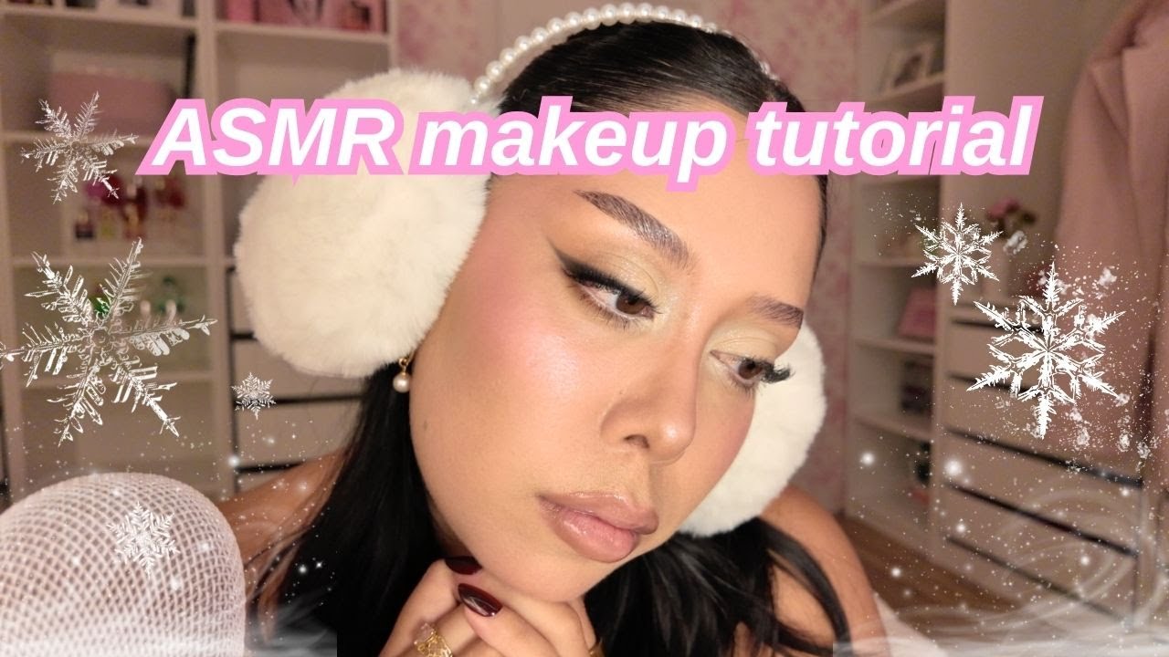 ASMR | ♥ In-depth makeup tutorial + ramble (clicky breathy whispers)